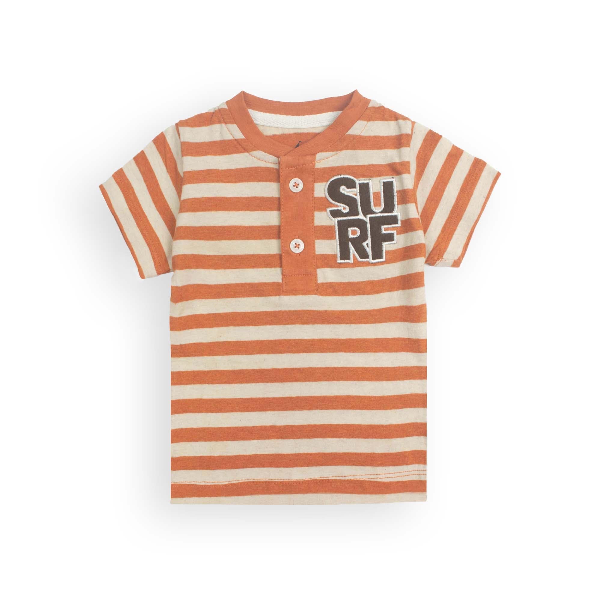 Stone Harbor Boy's Tee Shirt Striper / 0-3 M MINI BOY'S STRIPER HENLEY SHIRT