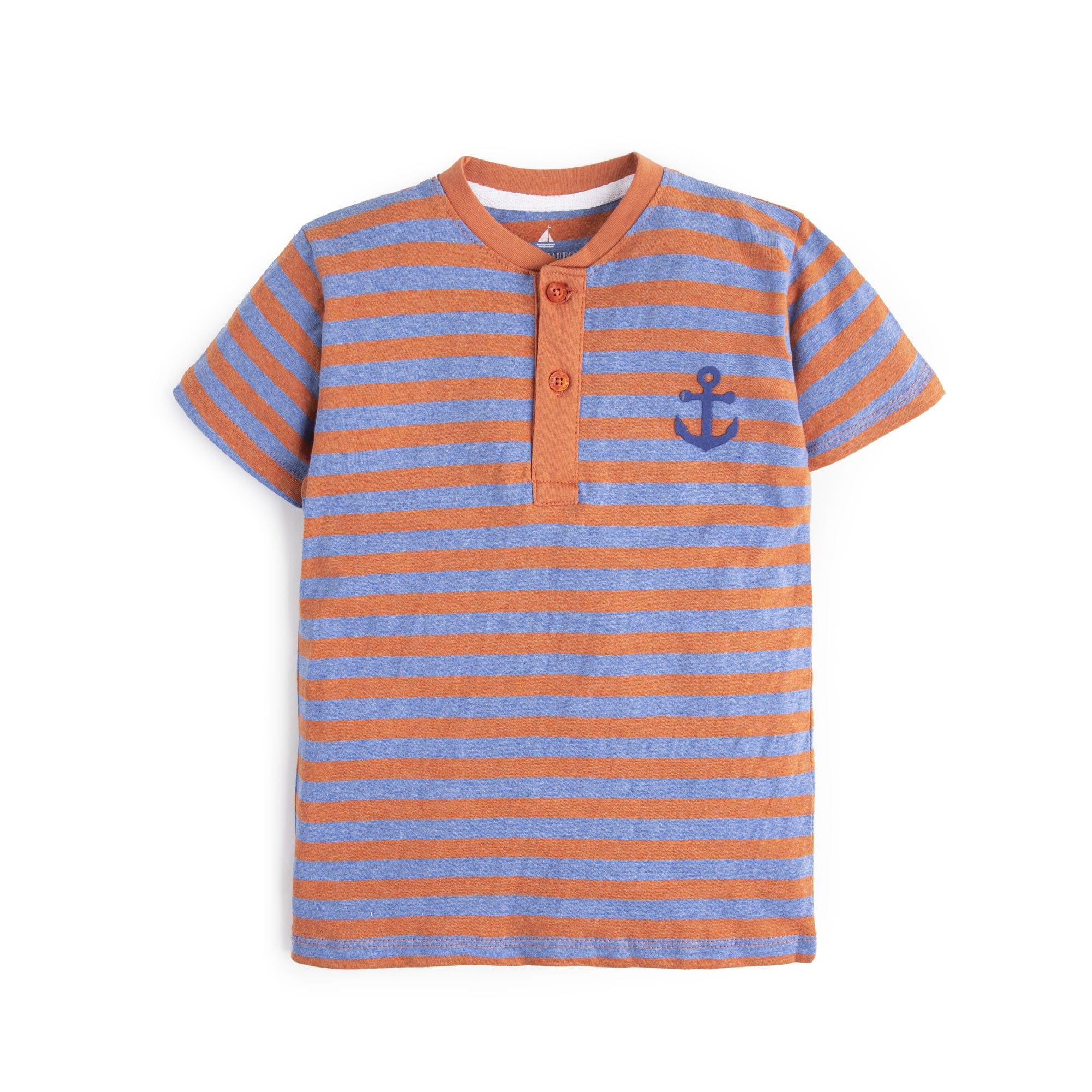 Stone Harbor Boy's Tee Shirt Striper / 2-3 Y BOY'S HENLEY NECK STRIPED TEE SHIRT