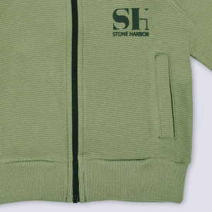 Stone Harbor Boy's Zipper BOY'S STONE HARBOR EXCLUSIVE OLIVE BOMBER JACKET