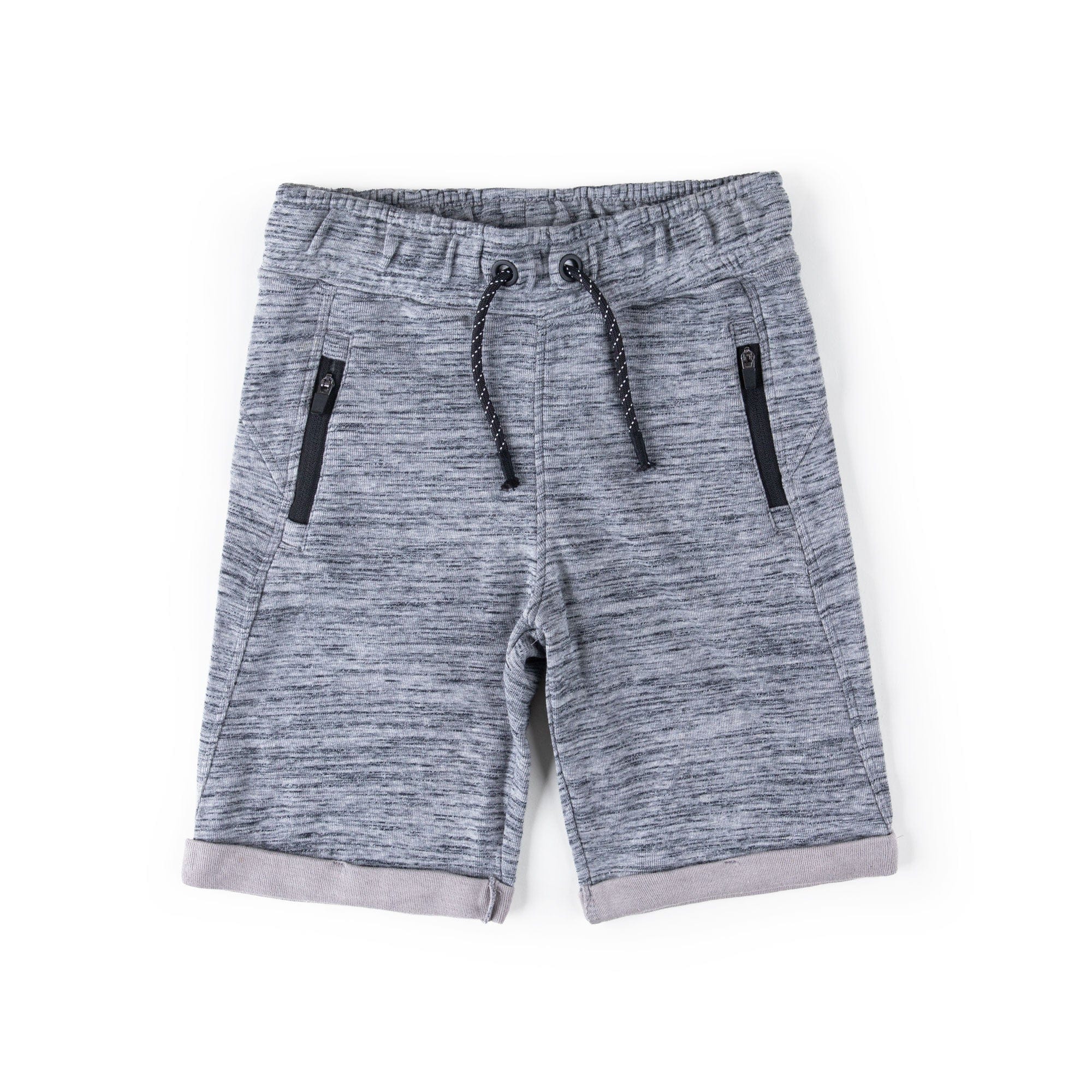 Stone Harbor Boys Shorts Grey / 5-6 Y BOY'S ZIPPER POCKETS TEXTURE SHORTS