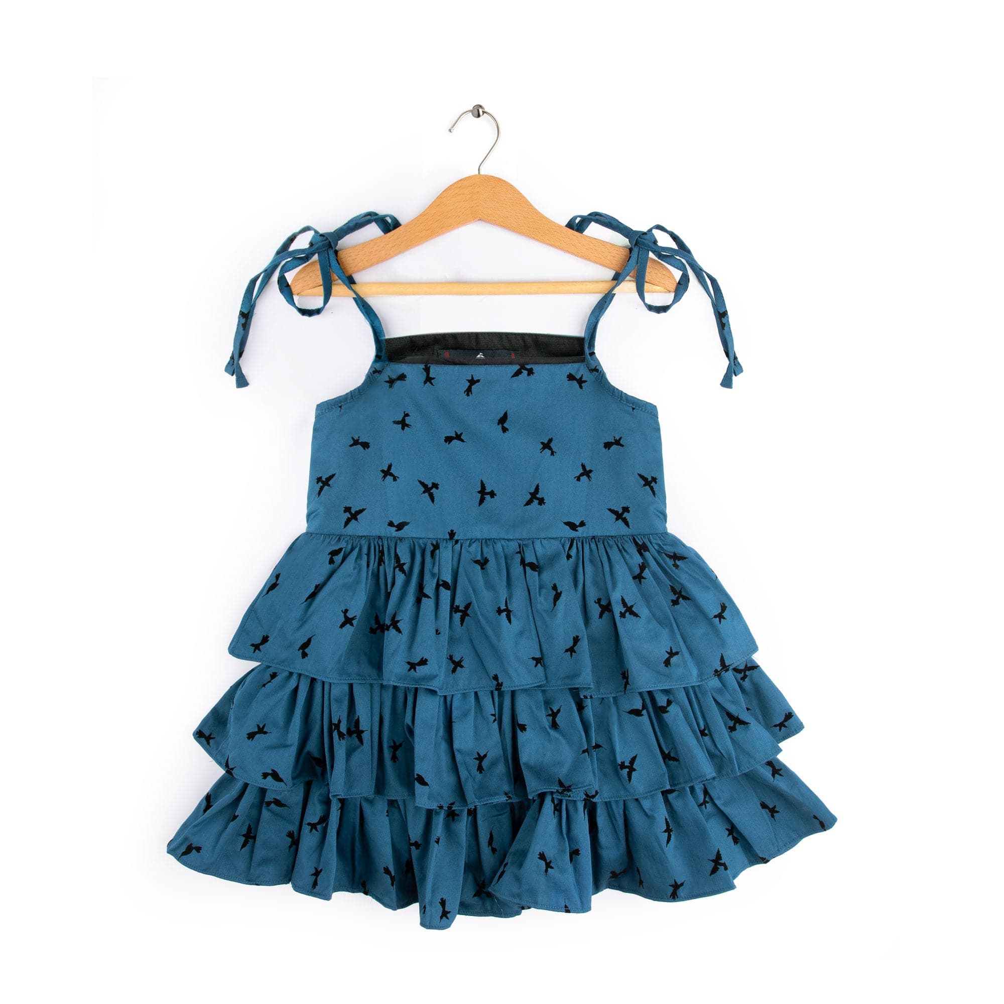 Stone Harbor Girl's Frock Blue / 2-3 GIRL'S STONE HARBOR FLORAL PRINT OFF SHOULDER FROCK