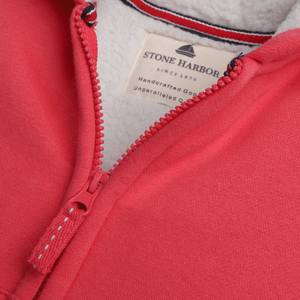 Stone Harbor Girl's Hoodie GIRL'S PINK HEAVY SHERPA HOODIE