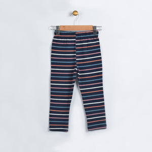 Stone Harbor Girl's Leggings Navy Blue / 2-3 Y GIRL'S STONE HARBOR NAVY STRIPER LEGGING