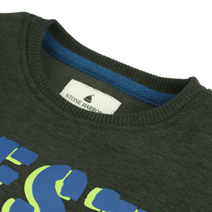 Stone Harbor Girl's Sweatshirt BOY'S OLIVE GRAPHIC SWEATSHIRT