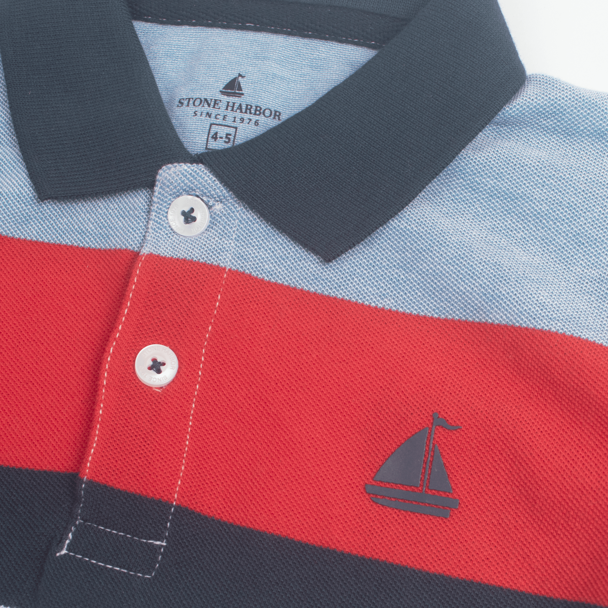 Stone Harbor Kid's Polo Shirt BOY'S COLOR BLOCK POLO SHIRT