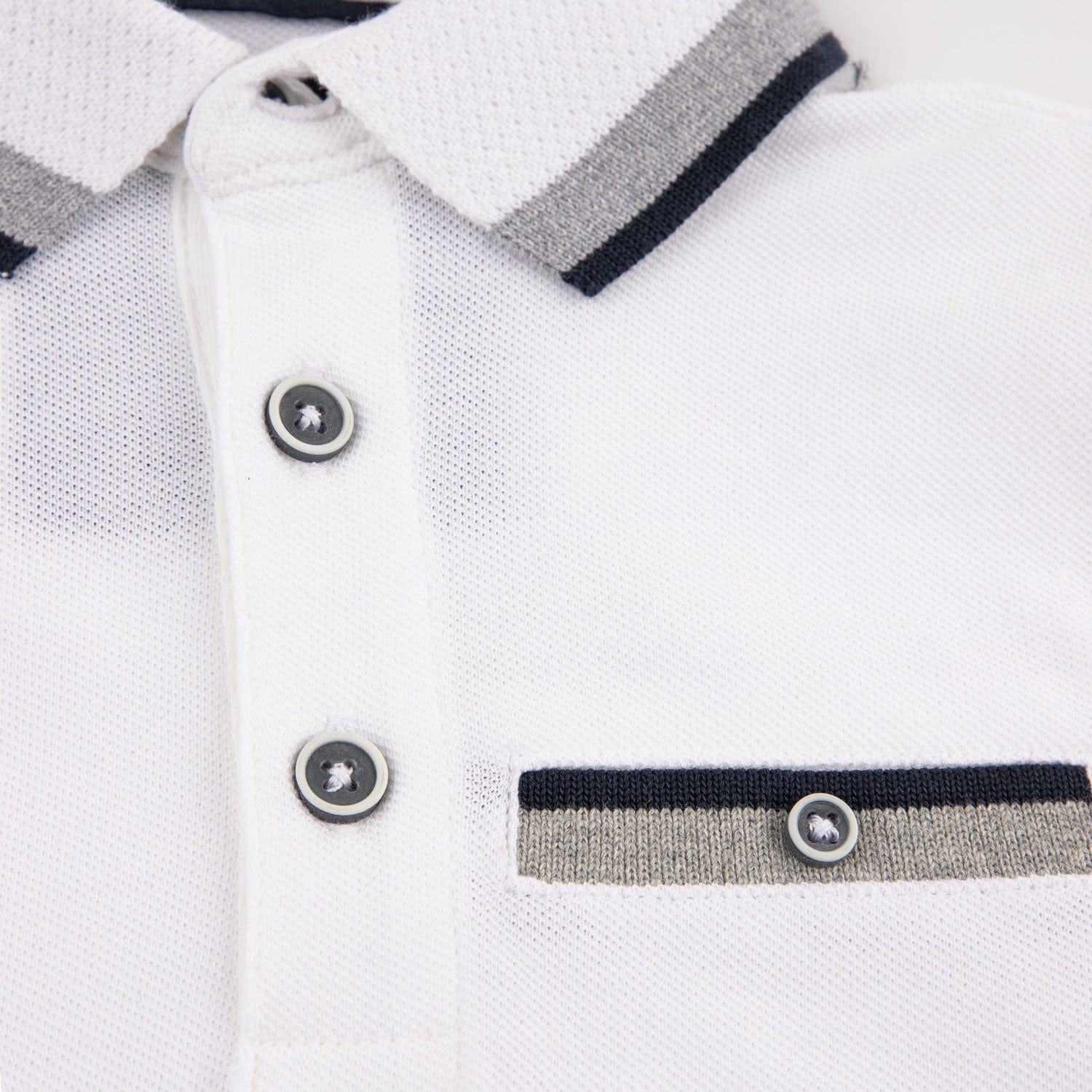Stone Harbor Kid's Polo Shirt White / 4-5 Y BOY'S WITHE TIPPING POLO SHIRT