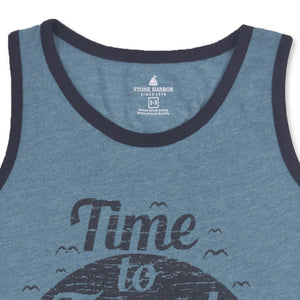 Stone Harbor Kid's Vest BOY'S TIME TO TRAVEL PRINTED VEST