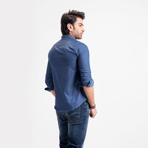Stone Harbor Men's Casual Shirt MEN'S SLIM FIT DENIM CASUAL SHIRT
