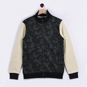 Stone Harbor Men's Jacket Charcoal / S MEN'S STONE HARBOR ALL OVER PRINTED CHARCOAL HEAVY FUR ZIP THROUGH JACKET