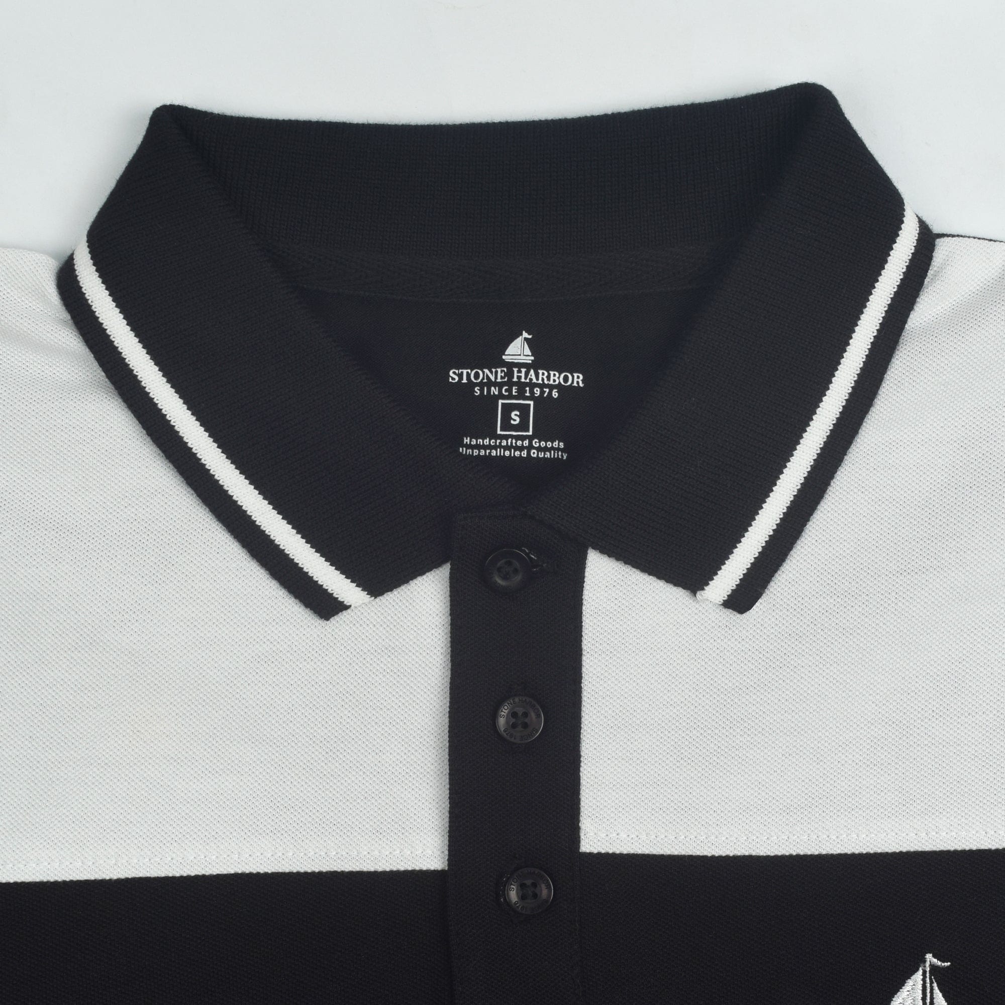 Stone Harbor Men's Polo Shirt MEN'S BLACK TIPPING POLO SHIRT