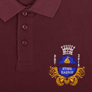 Stone Harbor Men's Polo Shirt MEN'S STONE HARBOR EST CROWN CONTRAST SLEEVES POLO SHIRT