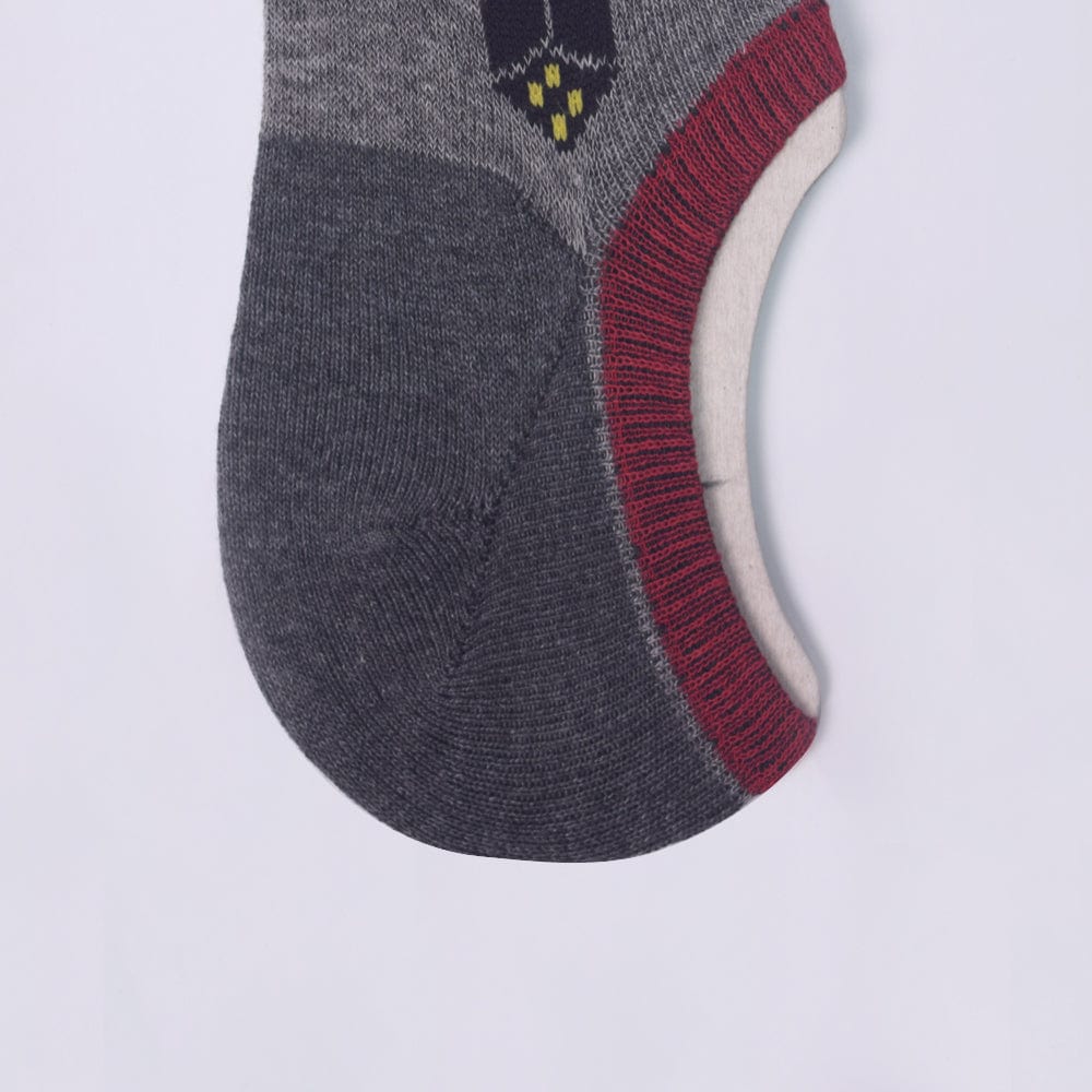Stone Harbor Men's Socks MEN'S STONE HARBOR DICE GREY BLACK CONTRAST INVISIBLE SOCKS
