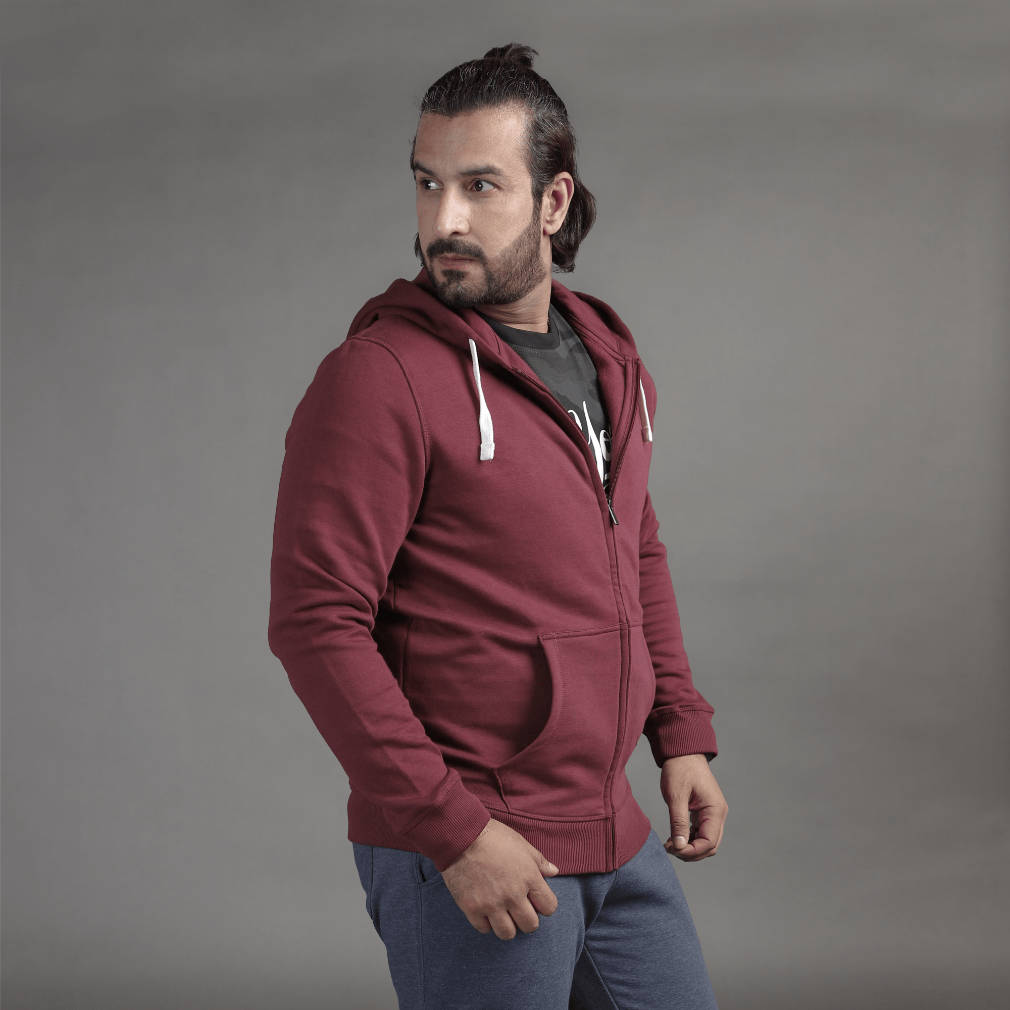 Stone Harbor Men's Sweatshirt MEN'S MAROON FLEECE HOODIE