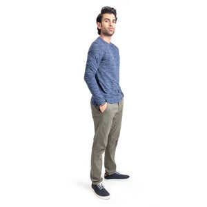 Stone Harbor Men's T-Shirt MEN'S TEXTURED NAVY LONG SLEEVE TEE SHIRT