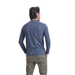 Stone Harbor Men's T-Shirt MEN'S TEXTURED NAVY LONG SLEEVE TEE SHIRT