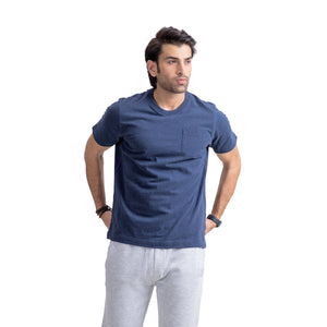 Stone Harbor Men's Tee Shirt Blue / S MEN'S BLUE POCKET TEE SHIRT