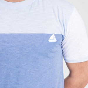 Stone Harbor Men's Tee Shirt MEN'S DYED SKY STRIPER TEE SHIRT
