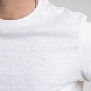 Stone Harbor Men's Tee Shirt MEN'S OFF WHITE MELANGE CREW TEE SHIRT