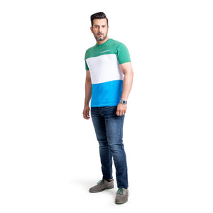 Stone Harbor Men's Tee Shirt MEN'S TRENDY CONTRAST PANELS TEE SHIRT
