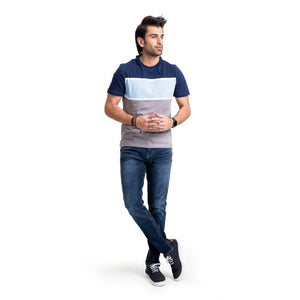 Stone Harbor Men's Tee Shirt MEN'S YARN DYED PANELS TEE SHIRT