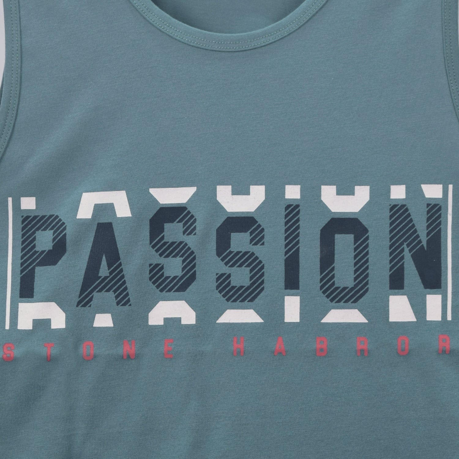 Stone Harbor Men's Vest Dusty Blue / S MEN'S PASSION PRINTED GYM VEST