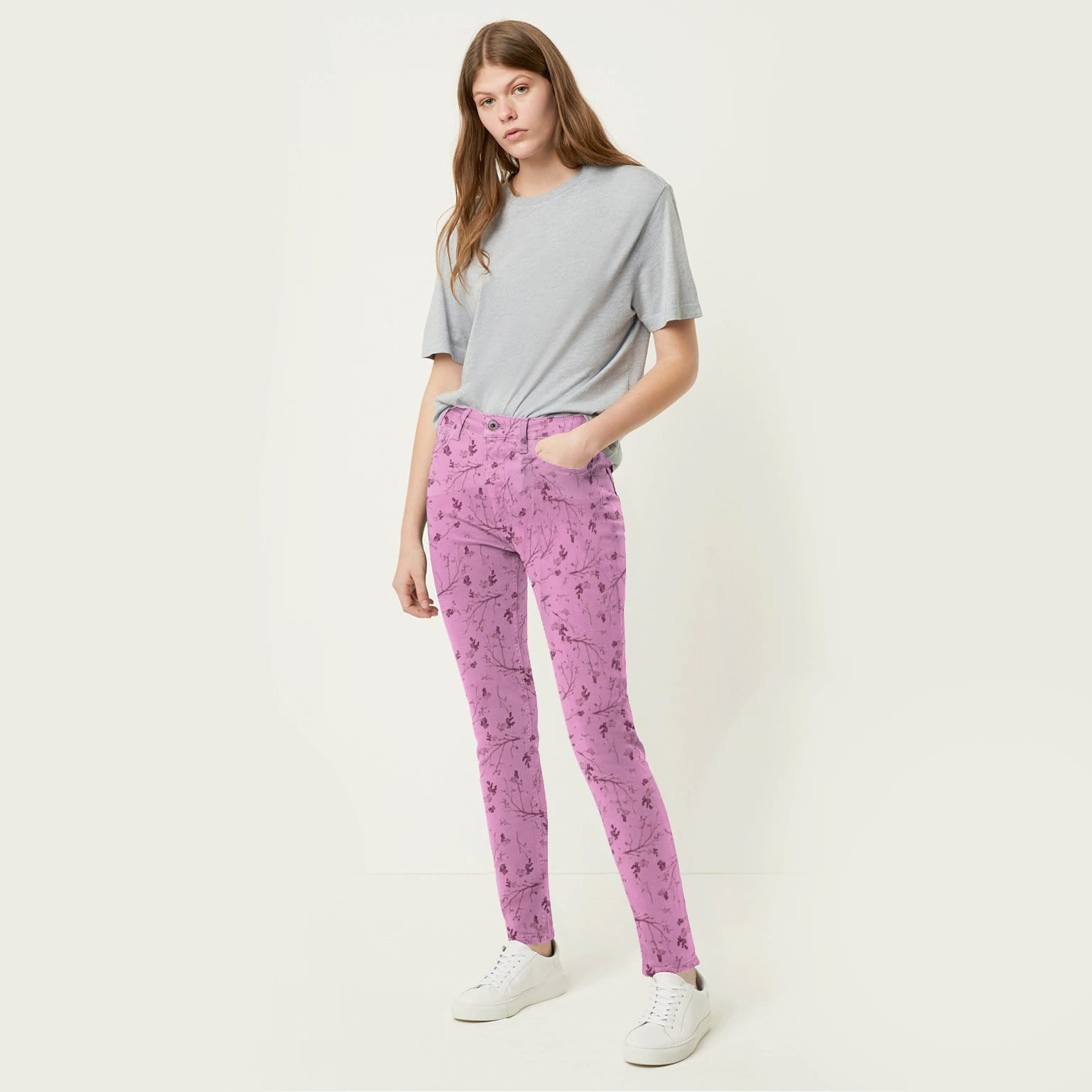 Stone Harbor Women Denim Pink / W-28 Women's STONE HARBOR PINK FLORAL DENIM