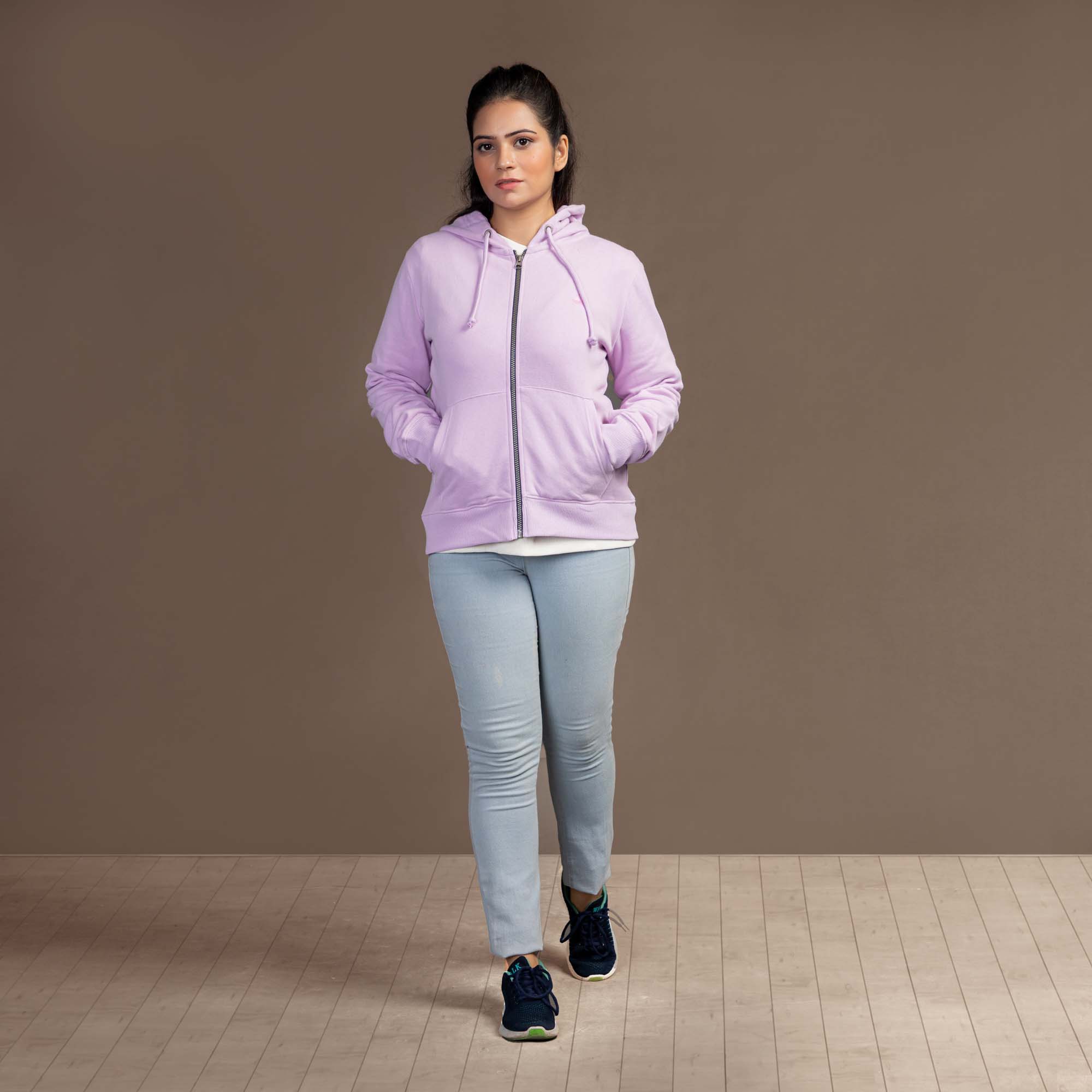Stone Harbor Women Hoodie WOMEN'S LIGHT PURPLE FLEECE HOODIE