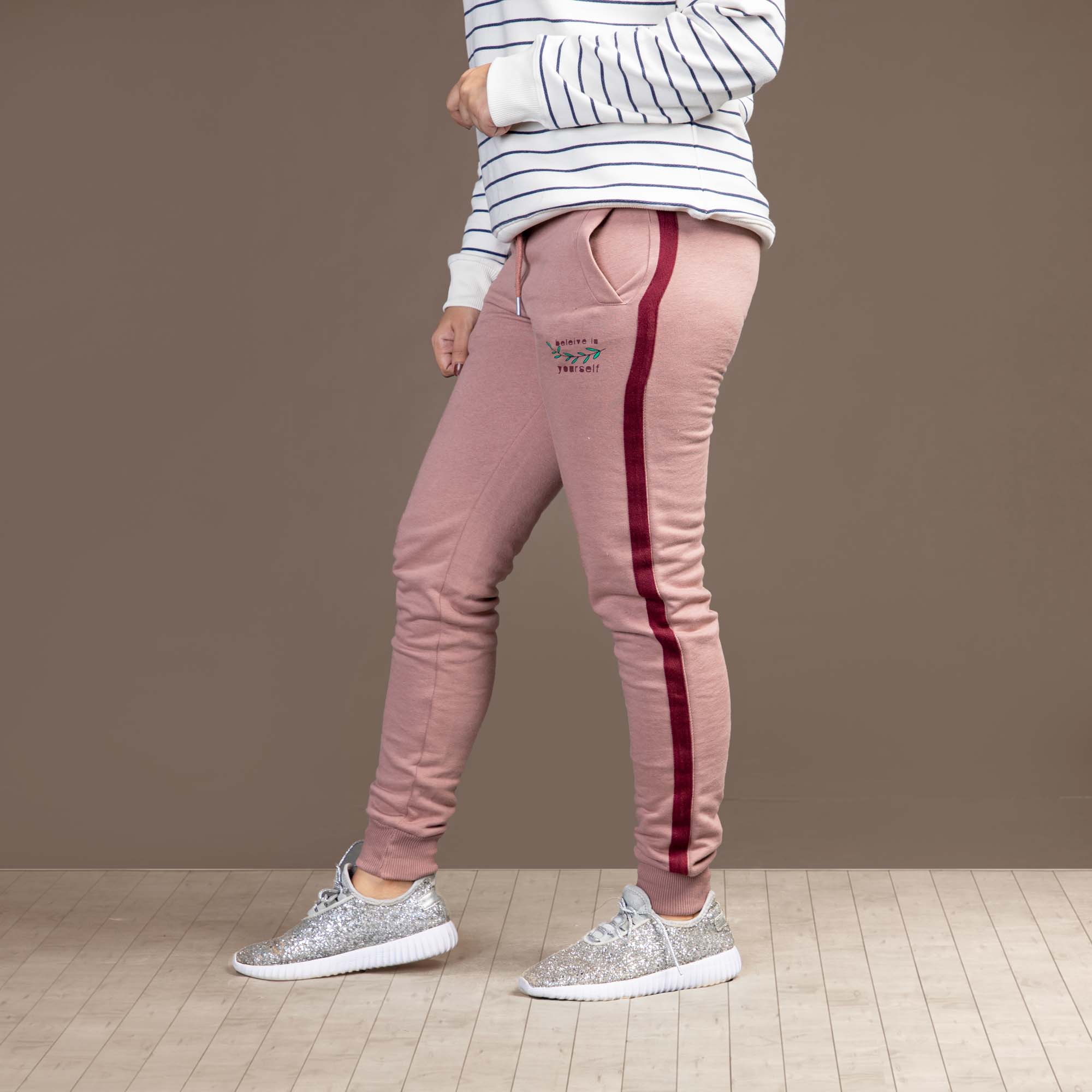 Stone Harbor Women's Jogger Salmon Pink / S (10) WOMEN'S BELIEVE IN YOURSELF FLEECE JOGGER