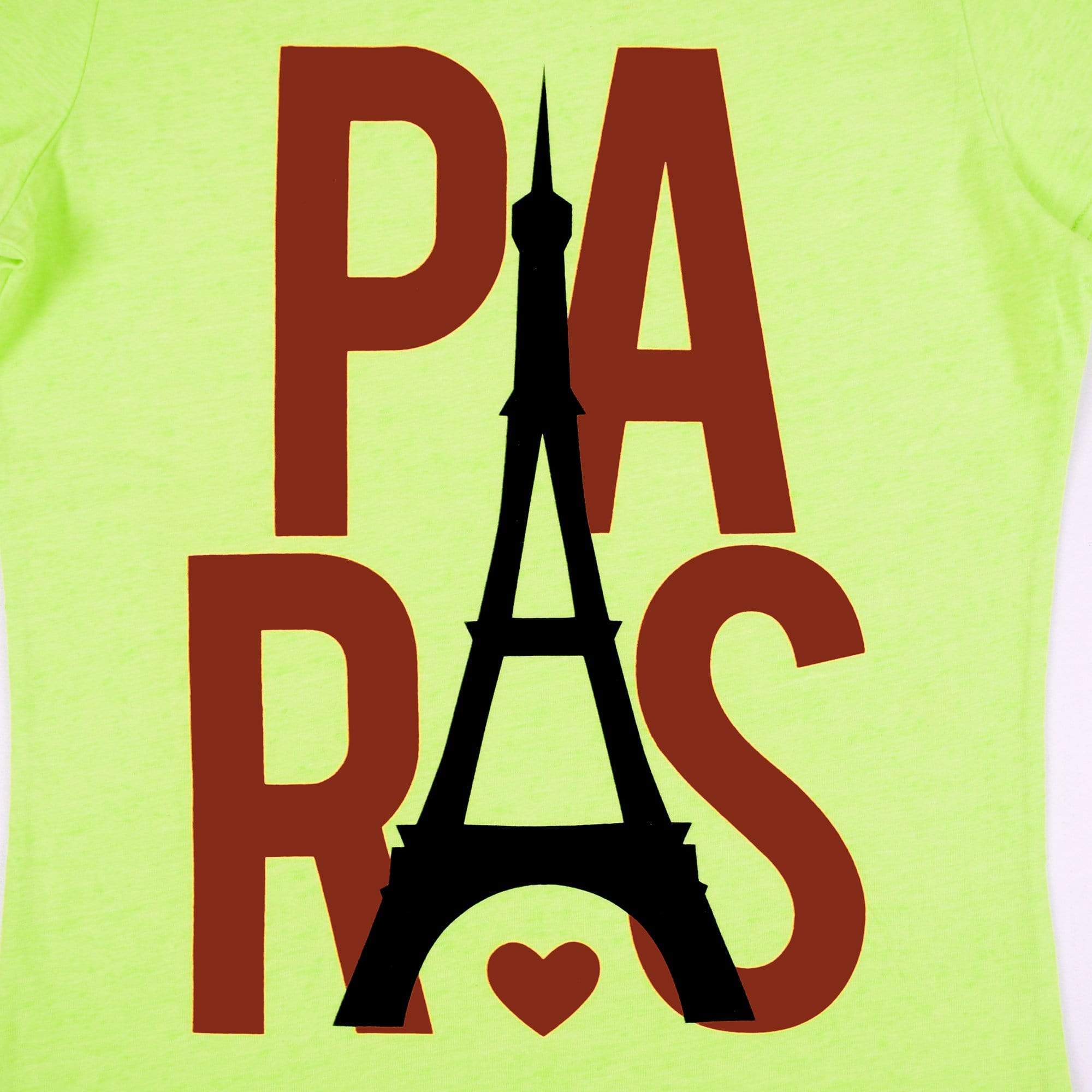 Stone Harbor Women T Shirt Lime / S-10 Women's Stone Harbor Eiffel Paris Tee Shirt