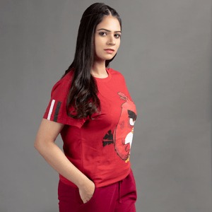Stone Harbor Women T Shirt WOMEN'S VIBRANT RED ANGRY BIRD T-SHIRT